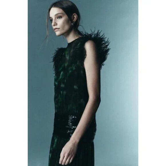 ZARA LIMITED EDITION COMBINATION PRINTED DRESS - Picture 4 of 9